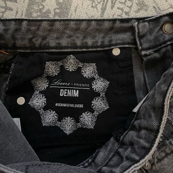 Lovers +‎ Friends distressed gray denim shorts 27 - Picture 3 of 8